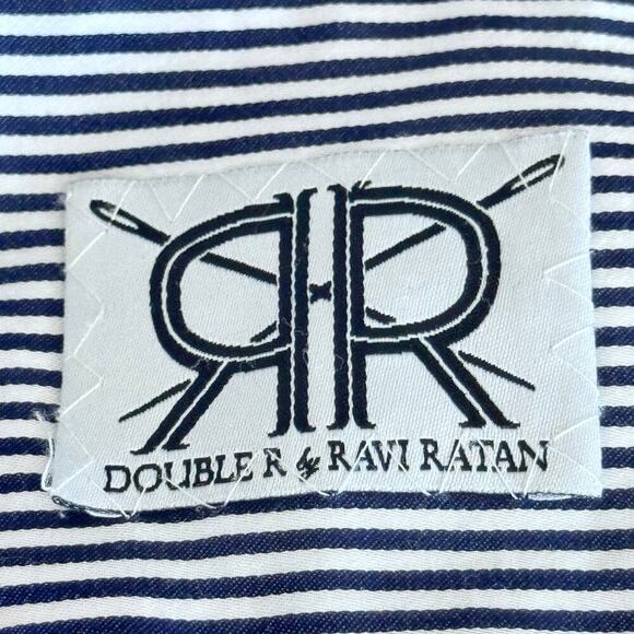 DOUBLE R by Ravi Ratan Custom Tailored Cotton Sleeveless Blouse Sz S/M - Picture 8 of 12